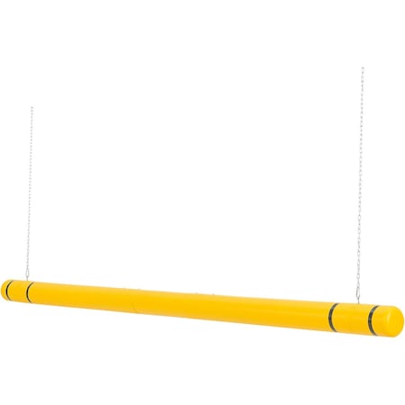 Global Industrial Clearance Bar, 104in, 120in L, Yellow with Black Tape, HDPE 708405BK